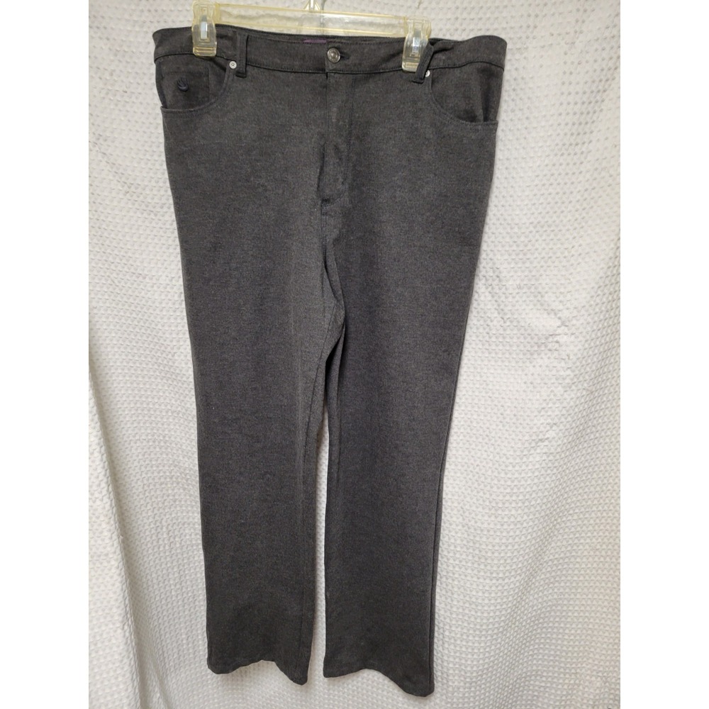Gloria Vanderbilt Heather Grey Amanda  Ponte Pant Slim Leg  Size 18
